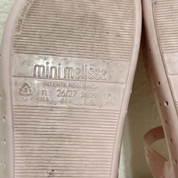 Mini Melissa Furadinha Perforated Pink Flower Sandals Toddler Girls Size 11 - Picture 12 of 12